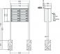 Preview: RENZ Briefkastenanlage freistehend, Quadra, Kastenformat 370x110x270mm, 10-teilig, zum Einbetonieren